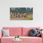 Der Schrei des Schrapnels in San Juan Hill Leinwanddruck (Insitu (Wohnzimmer))