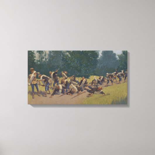 Der Schrei des Schrapnels in San Juan Hill Leinwanddruck (Vorderseite)