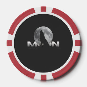 der Schrei des Wolfes unter dem Vollmond Pokerchips