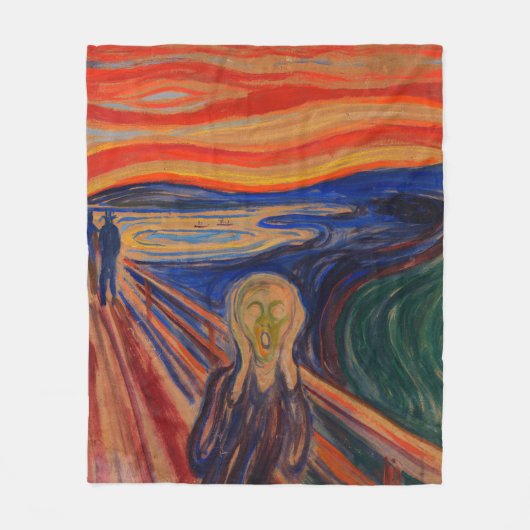 Der Schrei durch Edvard Munch Fleecedecke (Vorderseite)
