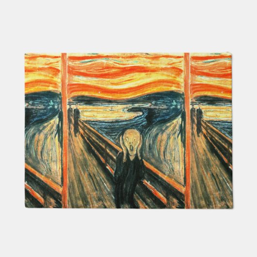 Der Schrei durch Edvard Munch Fußmatte (Vorderseite)