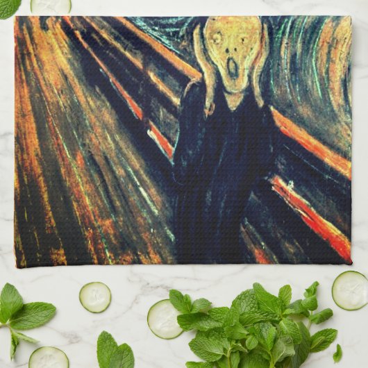 Der Schrei durch Edvard Munch Handtuch (Gefaltet)
