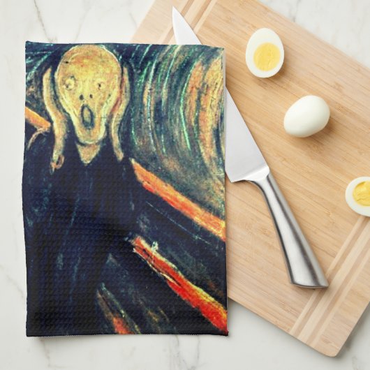Der Schrei durch Edvard Munch Handtuch (Viertel Falte)