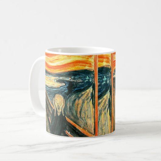 Der Schrei durch Edvard Munch Kaffeetasse (Vorderseite Links)