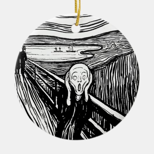 Der Schrei durch Edvard Munch Keramik Ornament (Vorne)