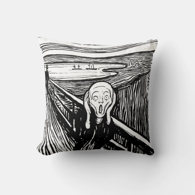 Der Schrei durch Edvard Munch Kissen (Vorderseite)