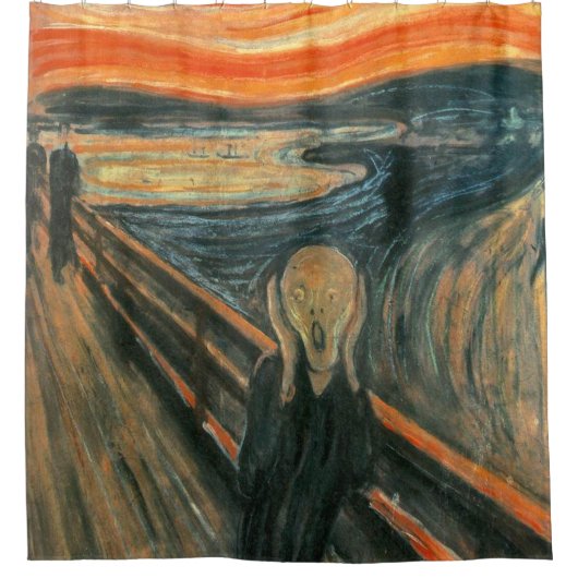 Der Schrei durch Edvard Munch ~ Malerei Duschvorhang (Vorderseite)