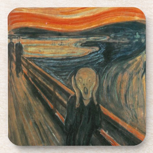 Der Schrei durch Edvard Munch Untersetzer (Vorderseite)