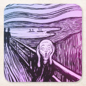 Der Schrei Edvard Munch Art Rechteckiger Pappuntersetzer (Vorderseite)