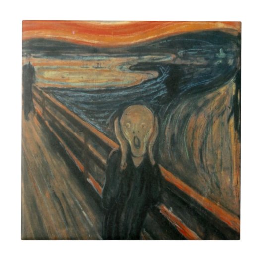Der Schrei - Edvard Munch Fliese (Vorderseite)