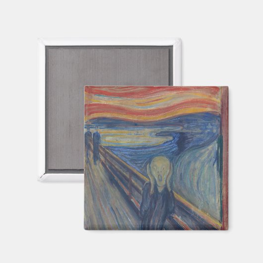 Der Schrei, Edvard Munch Magnet (Vorderseite/Rückseite)