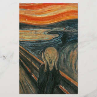 Der Schrei - Edvard Munch. Malerei-Grafik Briefpapier