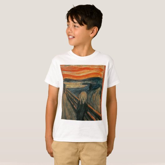 Der Schrei - Edvard Munch. Malerei-Grafik T-Shirt (Vorne ganz)