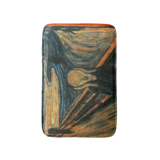 Der Schrei Edvard Munch Moderne expressionistische Badematte (Vorderseite Vertikal)
