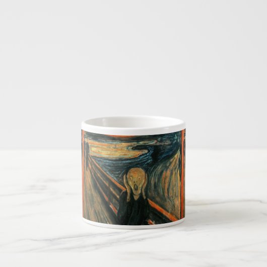 Der Schrei Edvard Munch Moderne expressionistische Espressotasse (Vorderseite)