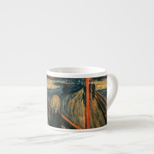 Der Schrei Edvard Munch Moderne expressionistische Espressotasse (Vorderseite Rechts)