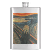 Der Schrei Edvard Munch Moderne expressionistische Flachmann (Vorderseite)