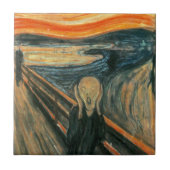 Der Schrei Edvard Munch Moderne expressionistische Fliese (Vorderseite)