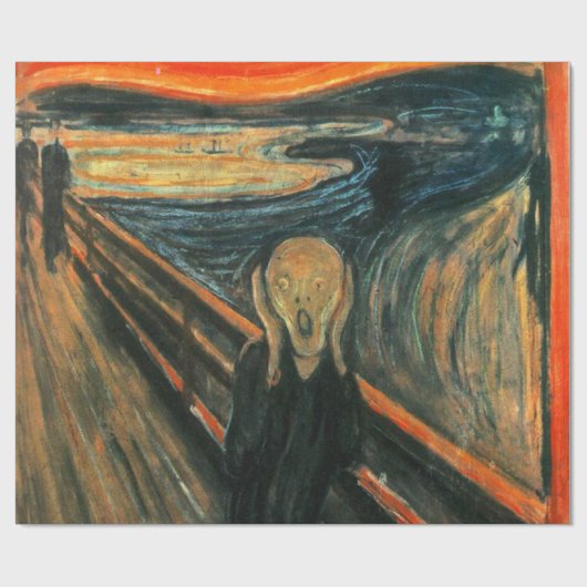 Der Schrei Edvard Munch Moderne expressionistische Geschenkpapier (Flach)