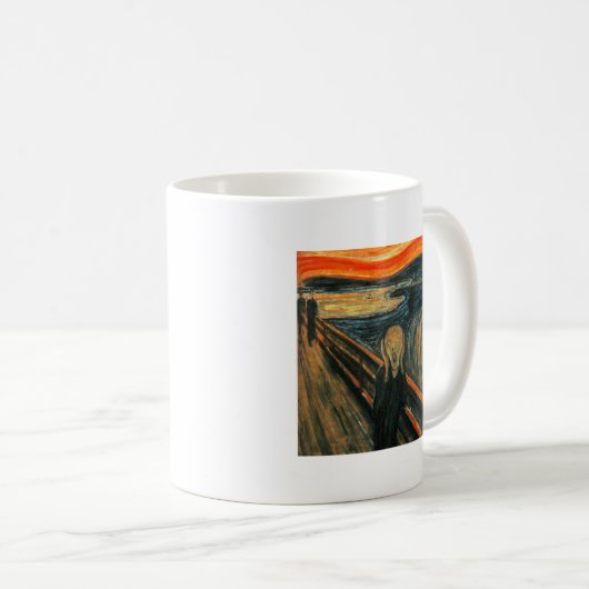 Der Schrei Edvard Munch Moderne expressionistische Kaffeetasse (VorderseiteRechts)