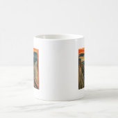 Der Schrei Edvard Munch Moderne expressionistische Kaffeetasse (Mittel)