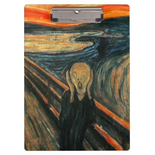 Der Schrei Edvard Munch Moderne expressionistische Klemmbrett (Vorderseite)