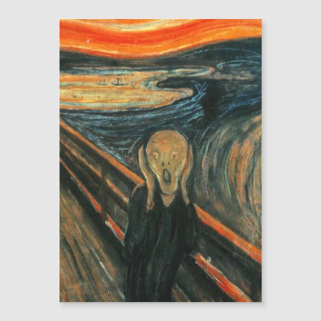 Der Schrei Edvard Munch Moderne expressionistische Magnetkarte (Vorderseite)
