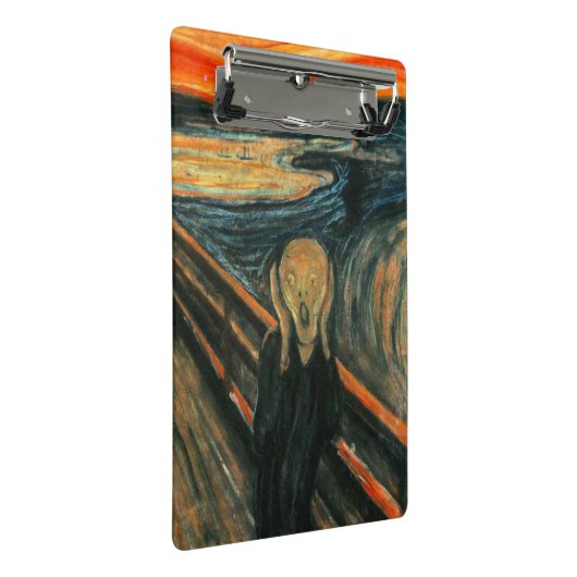 Der Schrei Edvard Munch Moderne expressionistische Mini Klemmbrett (Schrägansicht)