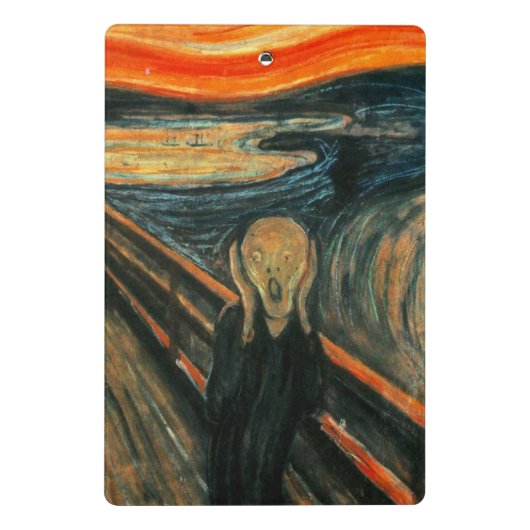 Der Schrei Edvard Munch Moderne expressionistische Mini Klemmbrett (Rückseite)