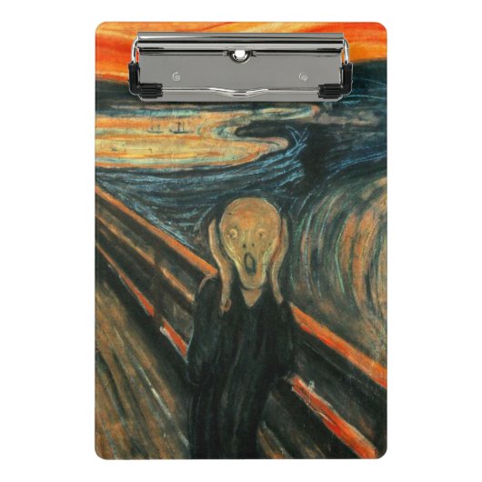 Der Schrei Edvard Munch Moderne expressionistische Mini Klemmbrett (Vorderseite)