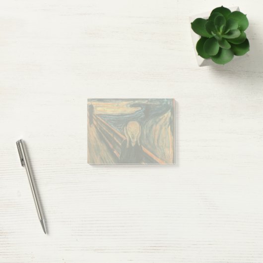 Der Schrei Edvard Munch Moderne expressionistische Post-it Klebezettel (Büro)