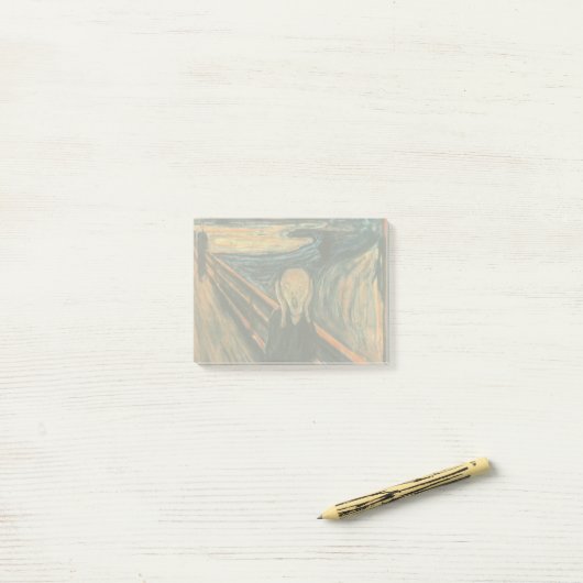Der Schrei Edvard Munch Moderne expressionistische Post-it Klebezettel (Auf Schreibtisch)