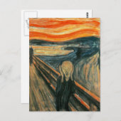 Der Schrei Edvard Munch Moderne expressionistische Postkarte (Vorne/Hinten)