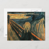 Der Schrei Edvard Munch Moderne expressionistische Postkarte (Vorne/Hinten)