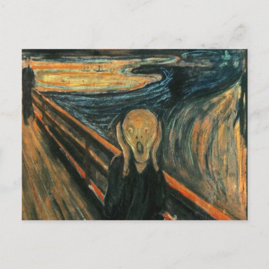 Der Schrei Edvard Munch Moderne expressionistische Postkarte (Vorderseite)