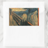 Der Schrei Edvard Munch Moderne expressionistische Rechteckiger Aufkleber (Tasche)