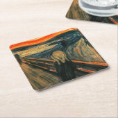 Der Schrei Edvard Munch Moderne expressionistische Rechteckiger Pappuntersetzer (angewinkelt)