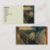 Der Schrei Edvard Munch Moderne expressionistische Visitenkarte (Vorne/Hinten)