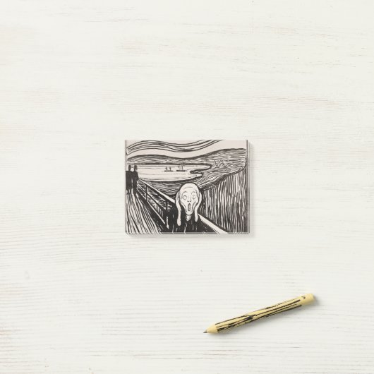 Der Schrei Edvard Munch Post-it Klebezettel (Auf Schreibtisch)