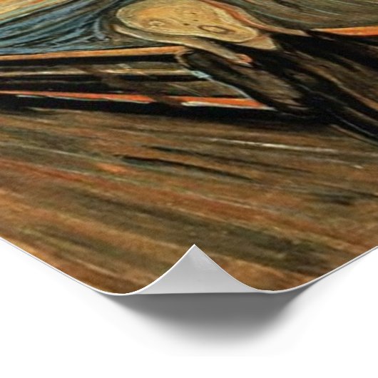 Der Schrei Edvard Munch Poster (Ecke)