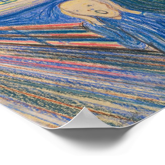 Der Schrei | Edvard Munch Poster (Ecke)