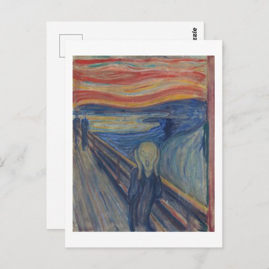 Der Schrei, Edvard Munch Postkarte (Vorne/Hinten)