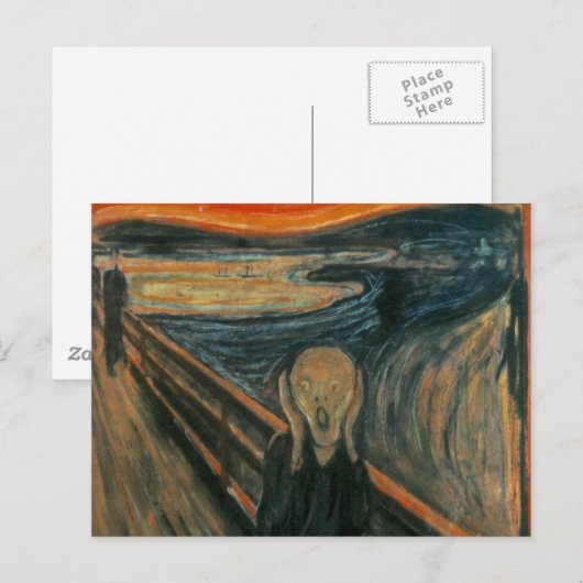 Der Schrei - Edvard Munch Postkarte (Vorne/Hinten)