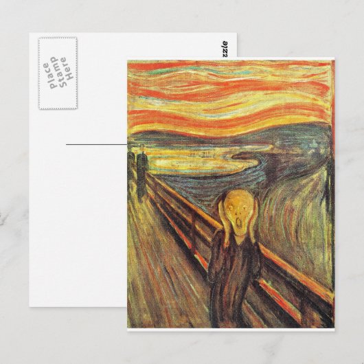 Der Schrei - Edvard Munch Postkarte (Vorne/Hinten)