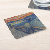 Der Schrei, Edvard Munch Rechteckiger Pappuntersetzer (angewinkelt)