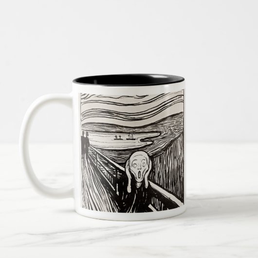 Der Schrei Edvard Munch Zweifarbige Tasse (Links)