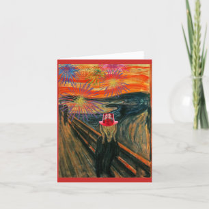 Der Schrei, ein glückliches neues Jahr, schöne Kun Feiertagskarte