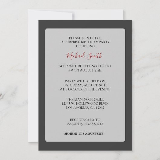 Der Schrei - Funny 17. Geburtstag Einladung (Rückseite)