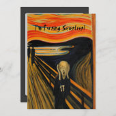 Der Schrei - Funny 17. Geburtstag Einladung (Vorne/Hinten)