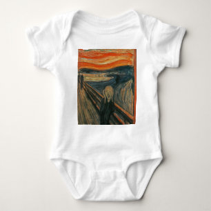 Der Schrei (gemasert) durch Edvard Munch Baby Strampler